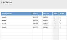 Load image into Gallery viewer, Planilha de Controle de Reservas para Hotéis e Pousadas 4.0
